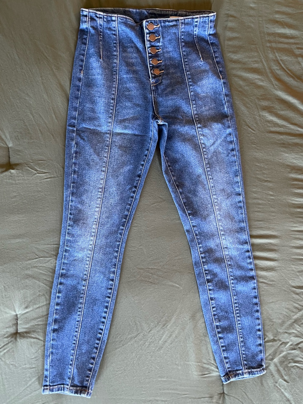 Blank NYC High-Rise Skinny Jeans with Button Fly